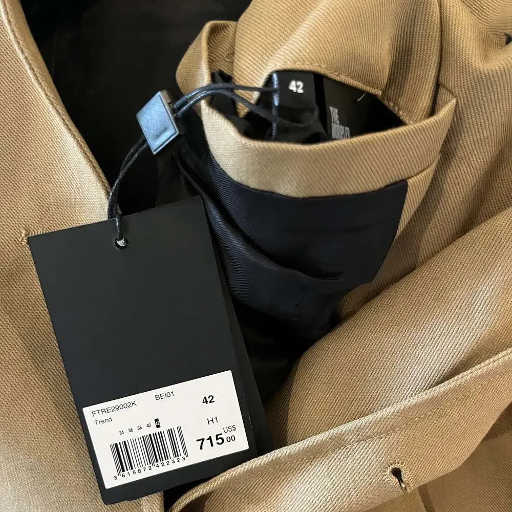 The Kooples Long Beige Cotton Trench Coat Size XL - Picture 5 of 5